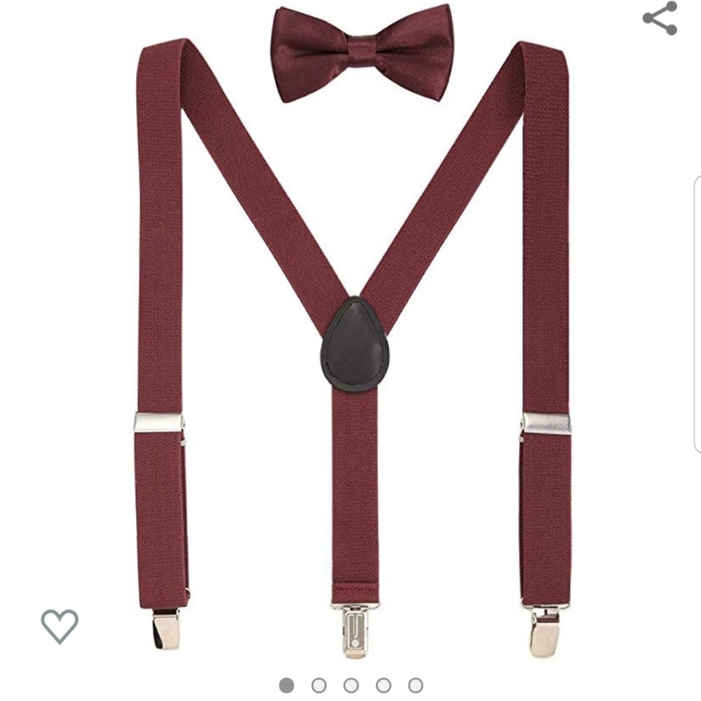 Boys suspenders/tie